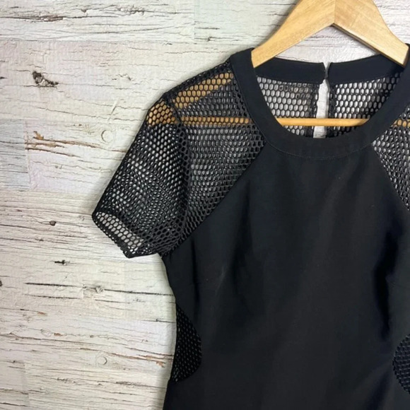 Adelyn Rae black mesh tee shirt a line dress size medium - Picture 4 of 11